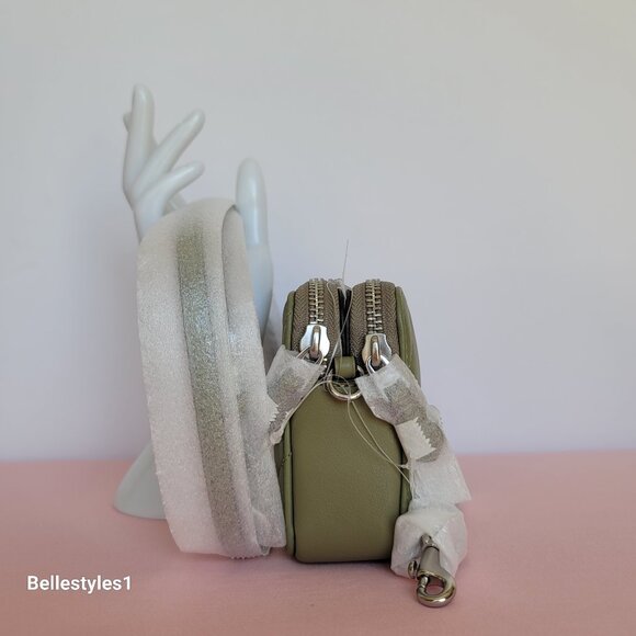 COACH Kira With Quilted Nappa Smooth Leather Crossbody Bag- Moss color ⭐ - Picture 9 of 16